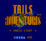 Tails Adventure title screen for Sega Game Gear